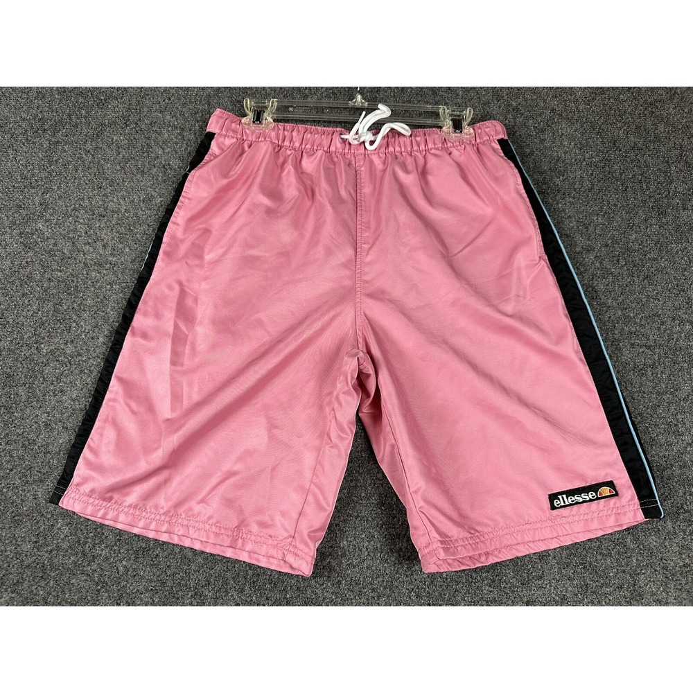 Ellesse Hybrid Swim Trunks Men's Shorts Medium 28"Waist Pink Striped Athletic